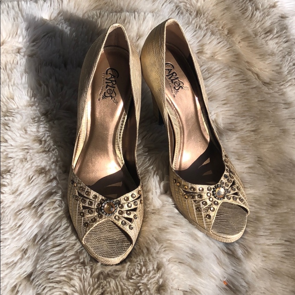 Carlos Santana Gold Heels